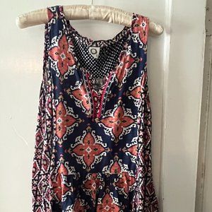 Akemi + Kin sleeveless blouse MP blue and pink